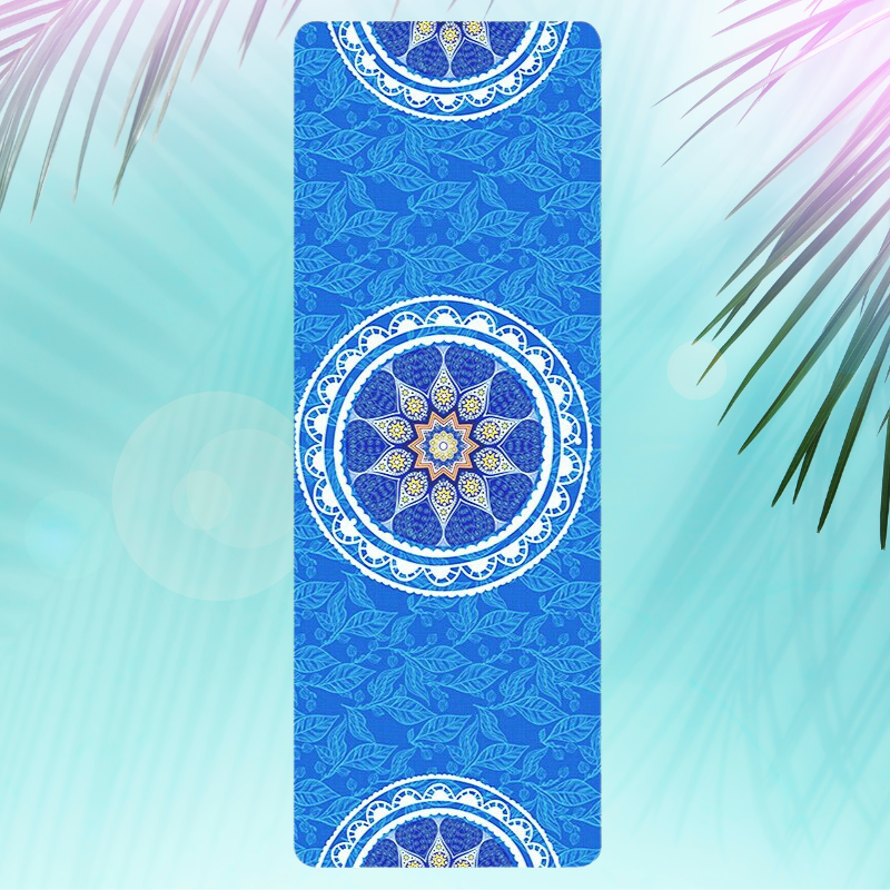 Discover a new dimension of your yoga practice with this foldable travel yoga mat, thoughtfully crafted from premium natural rubber - blue