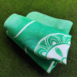 Discover a new dimension of your yoga practice with this foldable travel yoga mat, thoughtfully crafted from premium natural rubber - green