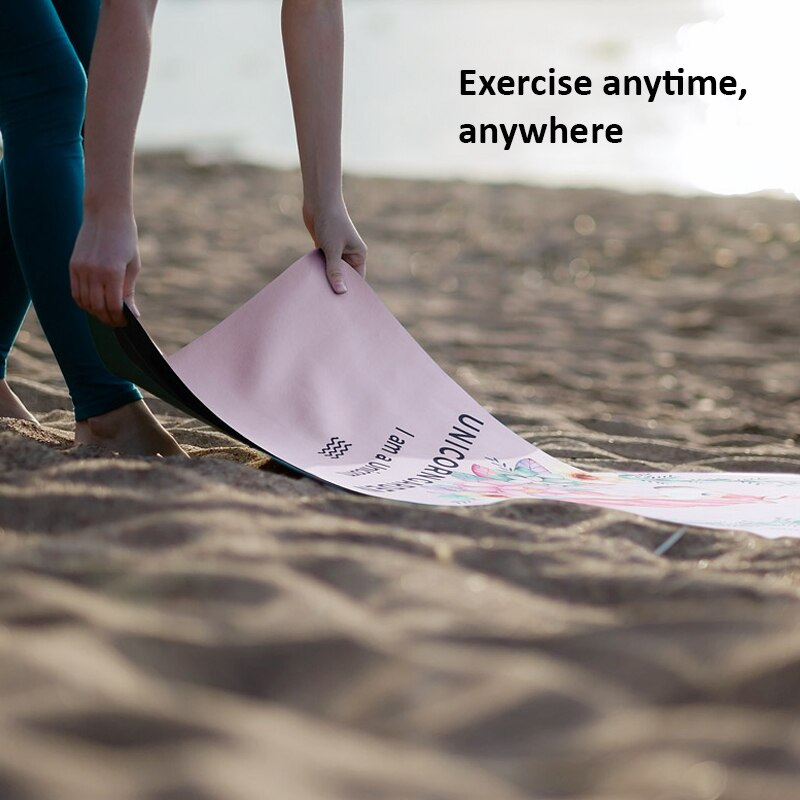 Discover a new dimension of your yoga practice with this foldable travel yoga mat, thoughtfully crafted from premium natural rubber - pink